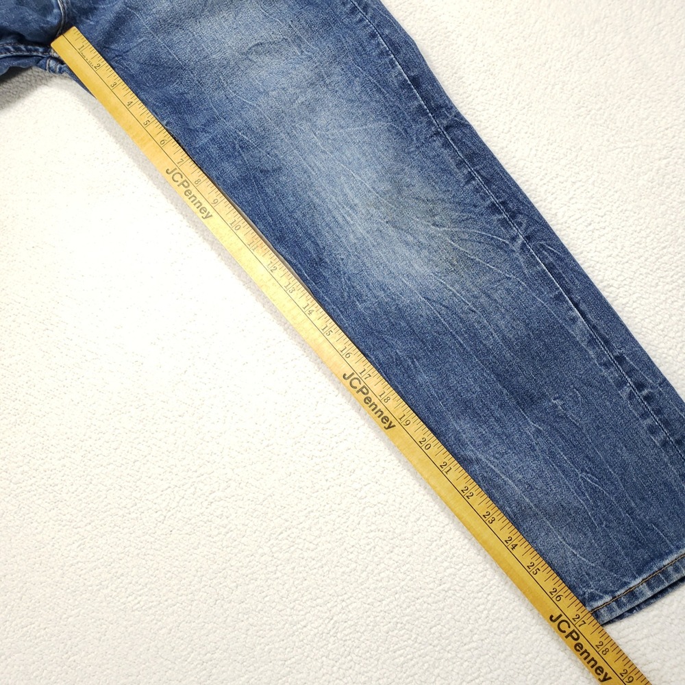 Levi's 502 Jeans Mens 32x30 Blue Regular Taper Medium Wash Lightning Fade Denim - Picture 9 of 14